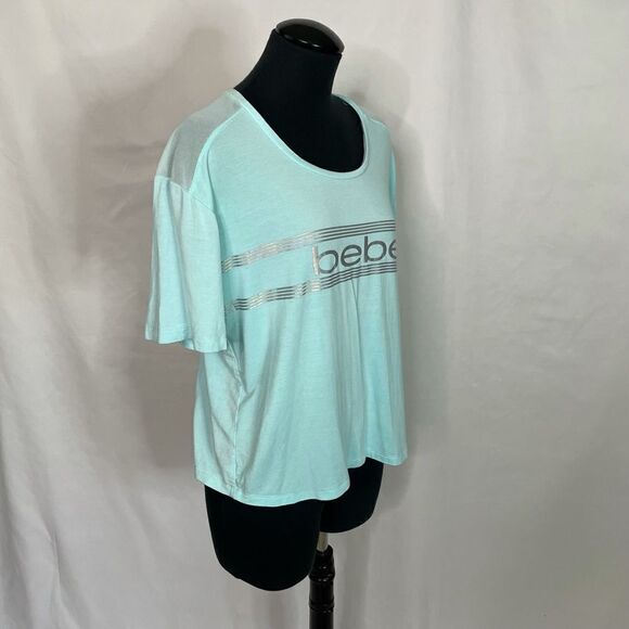 Bebe Logo Cropped T-Shirt - Women’s L - Picture 3 of 7